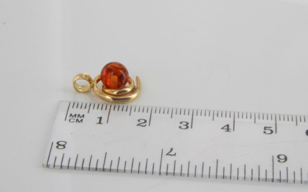 Italian Handcrafted 18ct solid Gold Pendant with German Amber GP0998 RRP£275!!!