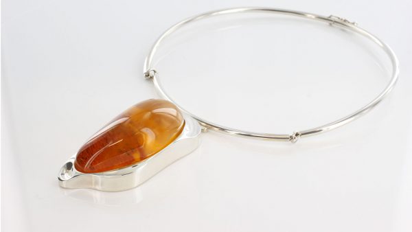Butterscotch Amber Necklace German Baltic Amber 925 Silver-N128 RRP£850!!!
