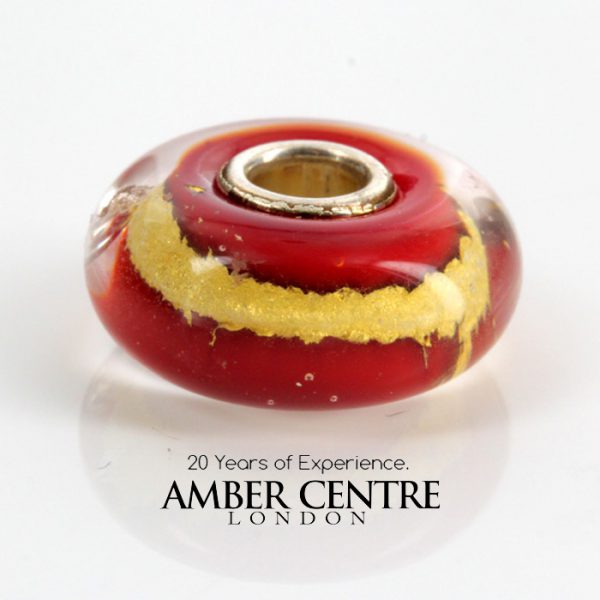 Genuine Trollbeads Handmade Root Chakra Charm contains 22ct gold 62001 RRP£40!!!