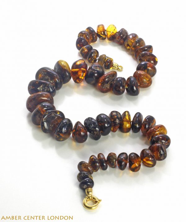 Dominican Blue Amber Natural Beaded Necklace First Grade Amber A0107 RRP£4950!!