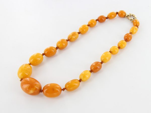 Antique German Baltic Amber Unique Butterscotch Beaded Necklace A0130 RRP£2950!!