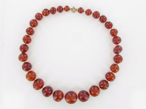 German Baltic Amber Natural Unique Bead Necklace Handmade A309 – RRP£1600!!!