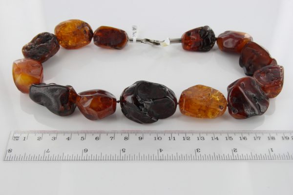 German Baltic Amber Natural Unique Bead Necklace Handmade A300 – RRP£1495!!!