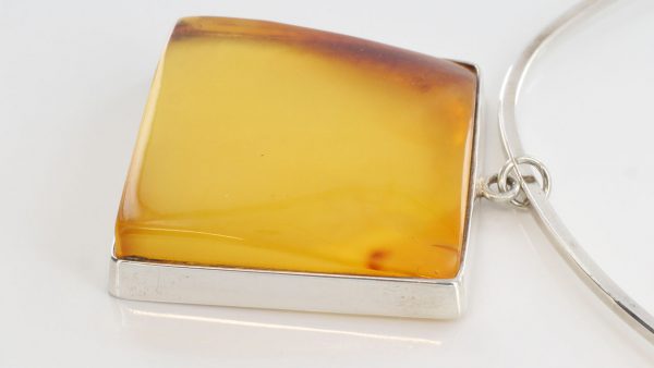 Butterscotch Handmade Amber Necklace German Baltic Amber 925 Silver-N129 RRP£499!!!