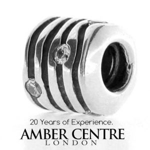 Pandora Unique SILVER & CLEAR ZIRCONIA SWIRL WRAP Charm- 790182CZ RRP£65!!!