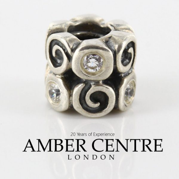 Pandora Genuine S925 Silver ZIRCONIA Fantasy SWIRLIES Charm - 790263CZ RRP£55!!!