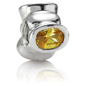 Pandora Genuine Silver YELLOW ZIRCONIA CAT'S EYE Charm - 790289YCZ RRP£50!!!