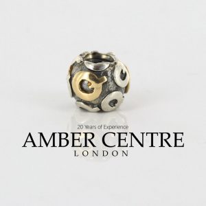Genuine Pandora 925 Silver and 14CT Gold Charm - Letter Q - 790298Q RRP£95!!!
