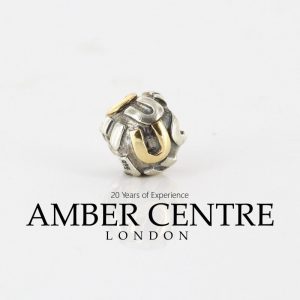 Genuine Pandora Silver 925 ALE and 14ct Gold Charm Letter U 790298U RRP£95!!!