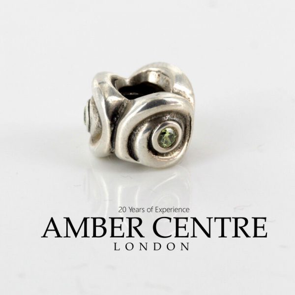 PANDORA Authentic Silver and Green Zirconia Spirals Charm 790318CZP RRP£55!!!