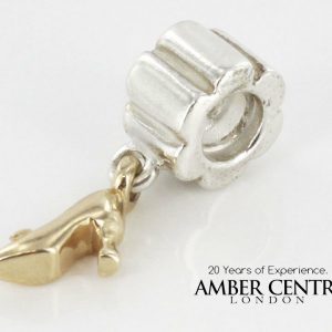 Genuine Pandora Retired 925 Silver Charm -14ct GOLD STILETTO- 790349 RRP £145!!!