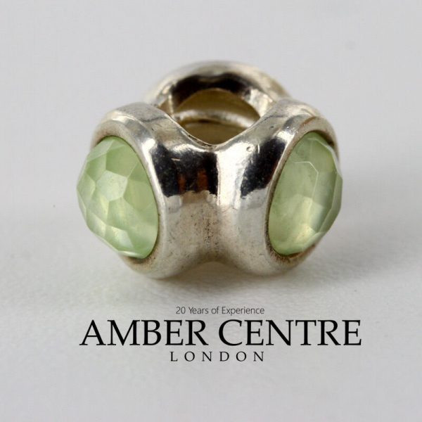 Pandora Silver 925 ALE Charm Natural Light Quartz - Prehnite - 790351PR RRP£65!!!