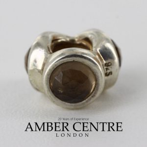 Pandora 925 ALE SILVER SMOKY QUARTZ NATURAL LIGHT CHARM - 790351SQ RRP£65!!!