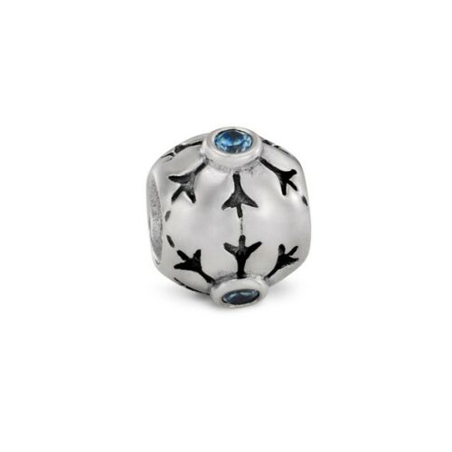 Pandora Genuine 925 ALE AQUA ZIRCONIA SNOWFLAKE Charm - 790367CZA RRP£65!!!