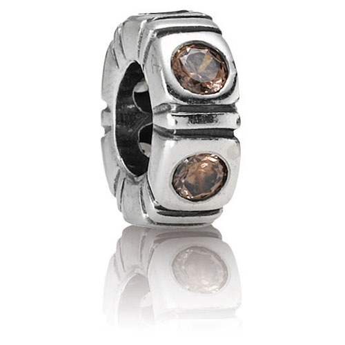 Pandora Genuine 925 ALE Silver BROWN NORTHERN LIGHT SPACER -790368BCZ RRP£45!!!