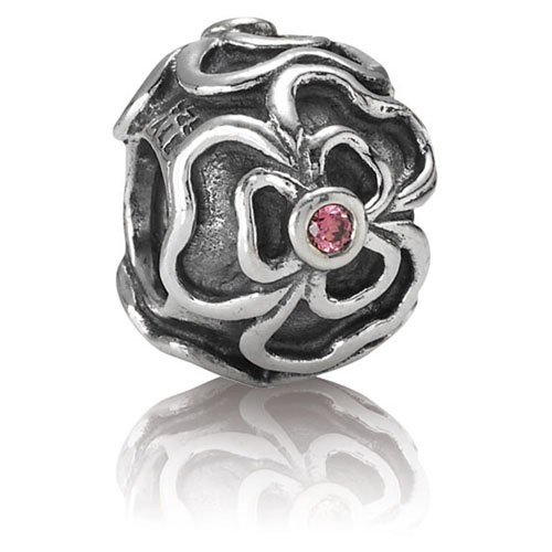 PANDORA Genuine Silver and Pink Zirconia Floral Lattice Charm 790413CZS RRP£60!!!