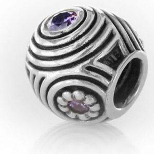 Genuine Pandora 925 ALE PURPLE ZIRCONIA Charm - HYPNOTIC - 790432ACZ RRP£65!!!