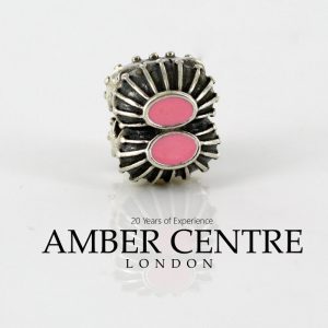 PANDORA Genuine 925 ALE PINK ENAMEL OYSTER CLIP CHARM 790578EN24 RRP£65!!!