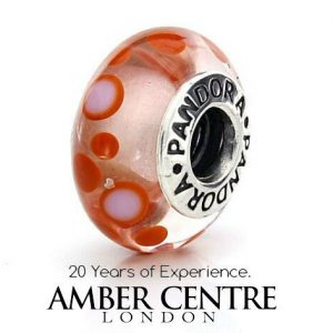 Genuine Pandora CINNAMON BUBBLES Charm Murano 925 ALE Glass - 790688 RRP£45!!!