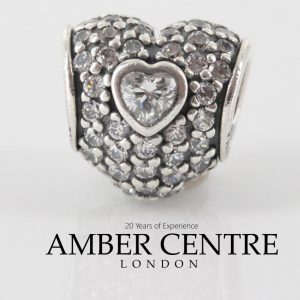 Genuine Pandora Charm S925 ALE & Zirconia Pave Triple Heart -791168CZ RRP£75!!!