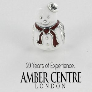 GENUINE PANDORA S925 ALE- HAPPY SNOWMAN SILVER CHARM -791406ENMX RRP£60!!!