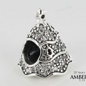 PANDORA Genuine S925 ALE-TWINKLING CHRISTMAS TREE SILVER CHARM-791765CZ RRP£60!!