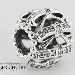 PANDORA Genuine S925 ALE-SHIMMERING SENTIMENTS OPENWORK CHARM-791779CZ RRP£50!!!