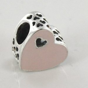 PANDORA Genuine S925 ALE-SWEET LOVE HEART SILVER CHARM-791812EN40 RRP£50!!!