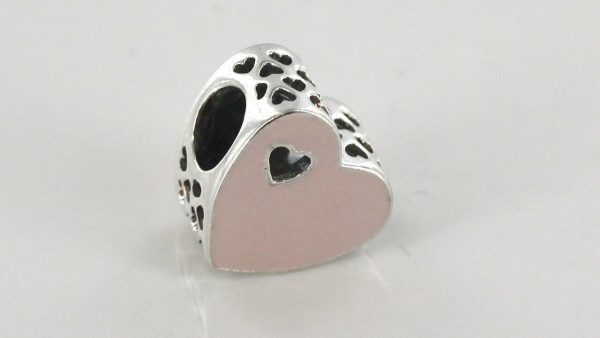 PANDORA Genuine S925 ALE-SWEET LOVE HEART SILVER CHARM-791812EN40 RRP£50!!!