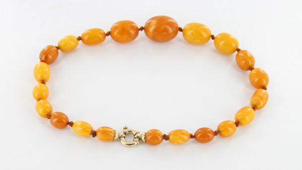 Antique German Baltic Amber Unique Butterscotch Beaded Necklace A0130 RRP£2950!!