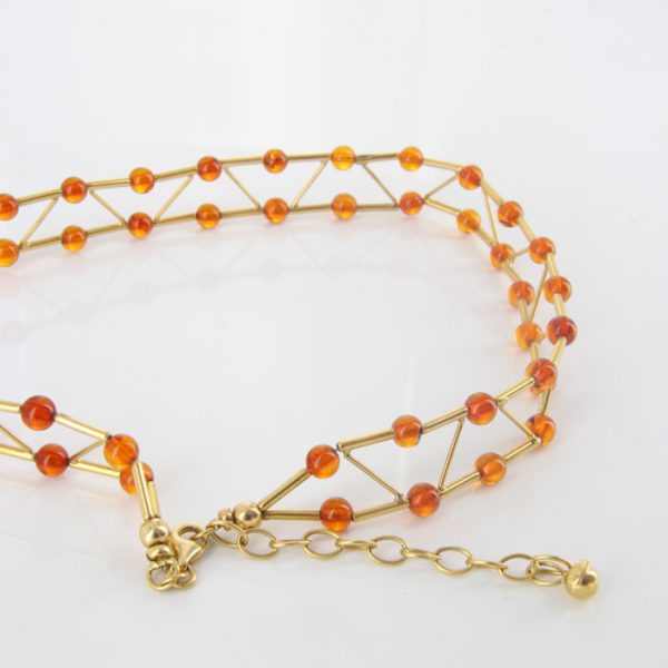 Italian Handmade German Amber Choker Necklace in 18ct solid Gold GN0105 RRP£1950!!!