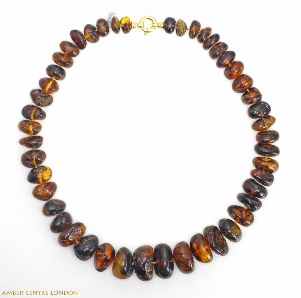 Dominican Blue Amber Natural Beaded Necklace First Grade Amber A0107 RRP£4950!!