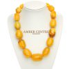 Antique German Baltic Amber Unique Bead Necklace Large- A0131 RRP£30000!!!