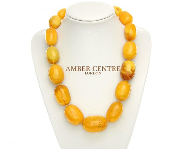 Antique German Baltic Amber Unique Bead Necklace Large- A0131 RRP£30000!!!