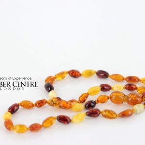 Teething Baby/Child Necklace Genuine Natural Multicoloured Baltic Amber A09238 RRP£25!!!