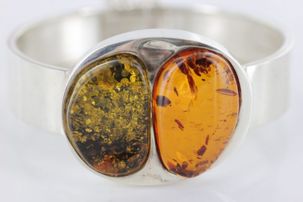 German Bangle Baltic Amber Handmade Solid 925 Sterling Silver - BAN024 - RRP£495!!!