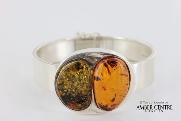 German Bangle Baltic Amber Handmade Solid 925 Sterling Silver - BAN024 - RRP£495!!!