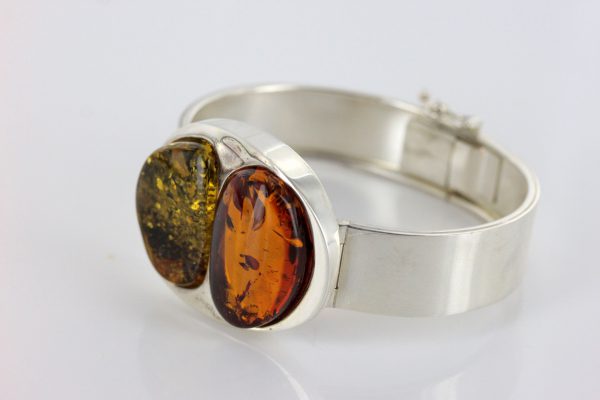 German Bangle Baltic Amber Handmade Solid 925 Sterling Silver - BAN024 - RRP£495!!!