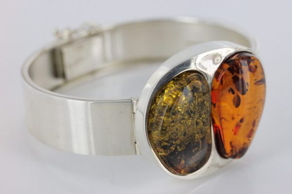 German Bangle Baltic Amber Handmade Solid 925 Sterling Silver - BAN024 - RRP£495!!!