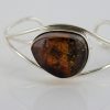 German Baltic Amber Handmade Bangle Solid 925 Sterling Silver - BAN045 - RRP£245!!!