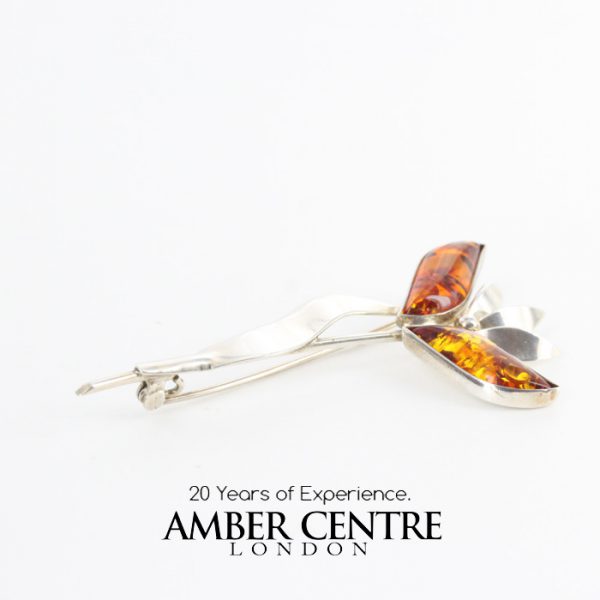 Italian Style Handmade German Baltic Amber 925 Silver Elegant Brooch BD006 RRP£110!!!