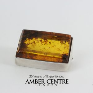 Brooch German Baltic Amber Italian Handmade 925 Silver BD036 RRP£170!!!