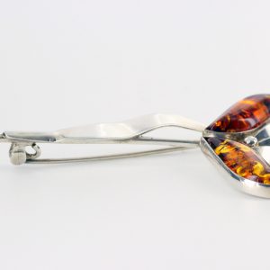 Italian Style Handmade German Baltic Amber 925 Silver Elegant Brooch BD006 RRP£110!!!