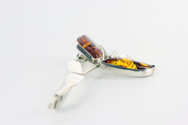 Italian Style Handmade German Baltic Amber 925 Silver Elegant Brooch BD006 RRP£110!!!