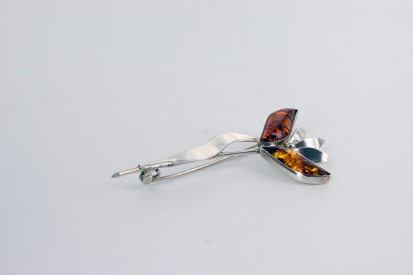 Italian Style Handmade German Baltic Amber 925 Silver Elegant Brooch BD006 RRP£110!!!