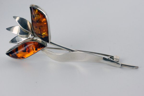 Italian Style Handmade German Baltic Amber 925 Silver Elegant Brooch BD006 RRP£110!!!