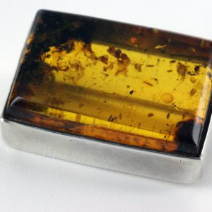 Brooch German Baltic Amber Italian Handmade 925 Silver BD036 RRP£170!!!