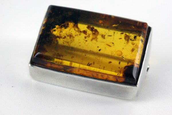 Brooch German Baltic Amber Italian Handmade 925 Silver BD036 RRP£170!!!