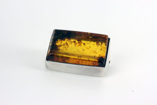 Brooch German Baltic Amber Italian Handmade 925 Silver BD036 RRP£170!!!