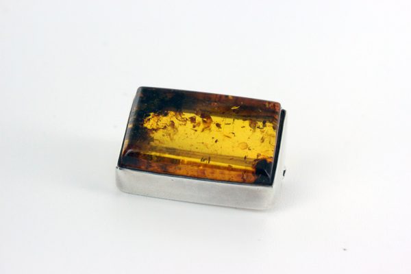 Brooch German Baltic Amber Italian Handmade 925 Silver BD036 RRP£170!!!